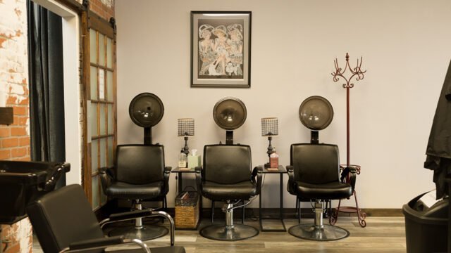 Hair drying stations at Changes Hair Studio offers a relaxing and inviting salon atmosphere